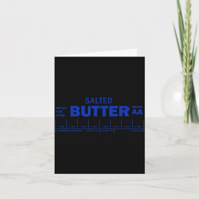 Funny Foodie Baker Baking Salted Butter  Card (Front)