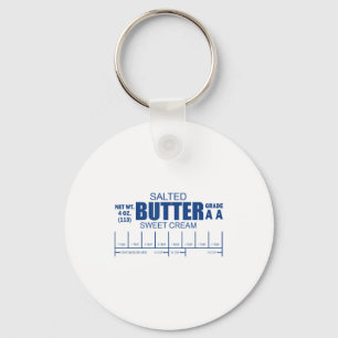 Funny Foodie Baker Baking Salted Butter  Keychain