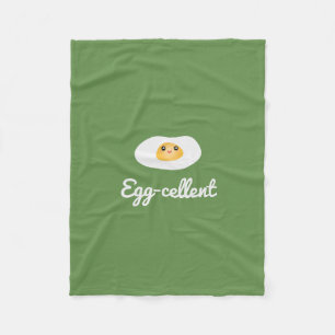 Funny Foodie Cute Egg Eggcellent Humourous Food Fleece Blanket