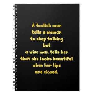 Funny Foolish and Wise Man Joke Notebook