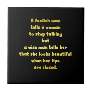 Funny Foolish and Wise Man Joke Tile