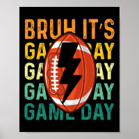 Funny Football Boys Kids Bruh It's Game Day Footba