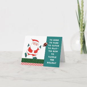 Funny Football Christmas Holiday Card
