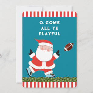 Funny Football Christmas Holiday Cards