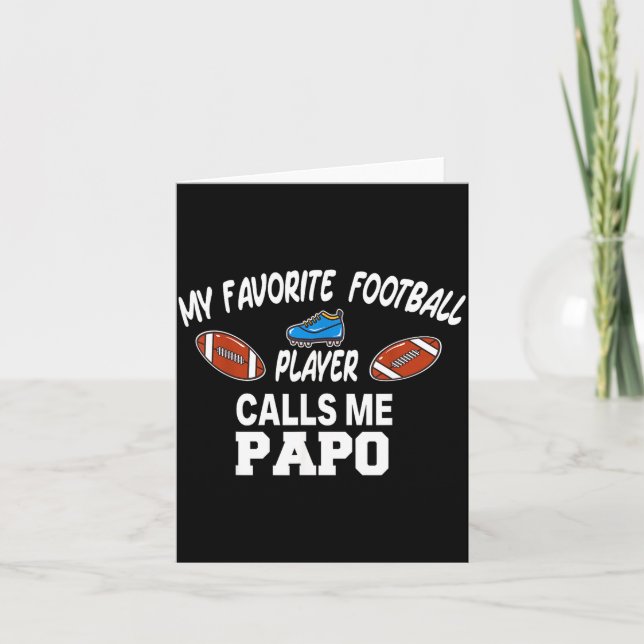 Funny Football Dad Pride Pa Fan Srts Family  Card (Front)
