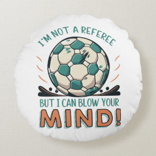 Funny Football Design Round Pillow