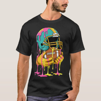 Funny Football Drip Boys Ice Cream Respect Street T-Shirt