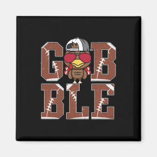 Funny Football Gobble Turkey Thanksgiving Boys Kid Magnet