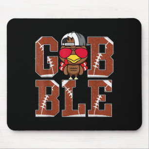 Funny Football Gobble Turkey Thanksgiving Boys Kid Mouse Pad