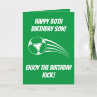 Funny Football Green Son 30th Birthday