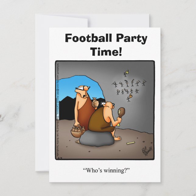Funny Football Humour Party Invitation (Front)