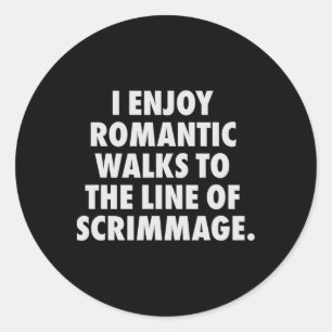 Funny Football Lineman For Men Offensive  Classic Round Sticker