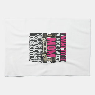 Funny Football Mom Vintage Engraving Shirt Design_ Kitchen Towel