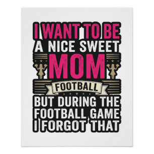 Funny Football Mom Vintage Engraving Shirt Design_ Poster