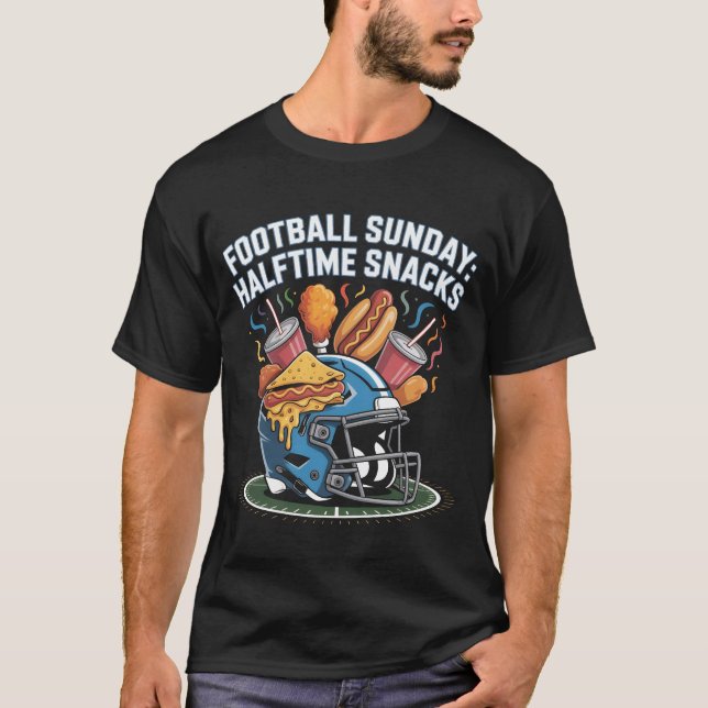 Funny Football Sunday Halftime Snacks Shirt Game D (Front)
