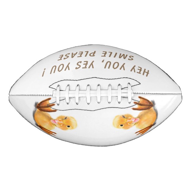 Funny Football with Playful Ducklings - Smile (Front)