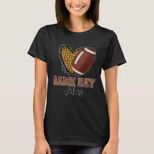 Funny Football Women Men Kids Game Day Vibes Footb T-Shirt