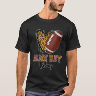 Funny Football Women Men Kids Game Day Vibes Footb T-Shirt