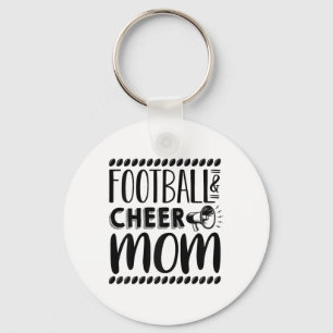 Funny Footll And Cheerleading Mom Cheer Mom _1  Keychain