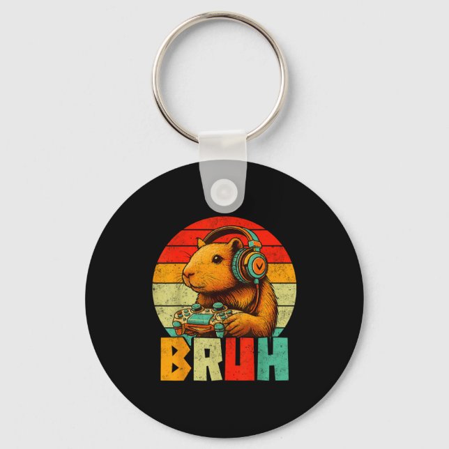 Funny For Capybara Lovers Mens Boys Kids Graphics  Keychain (Front)