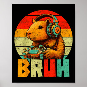 Funny For Capybara Lovers Mens Boys Kids Graphics Poster