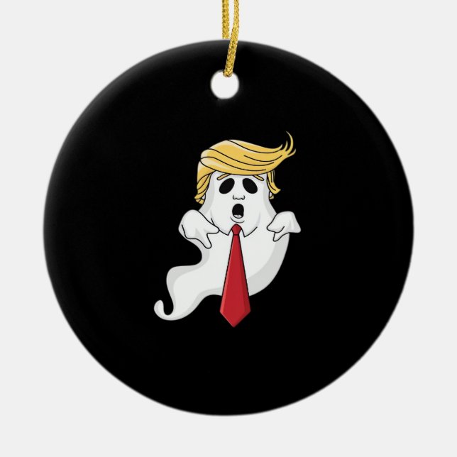 Funny For Halloween, Donald Costume Classic Ceramic Ornament (Front)