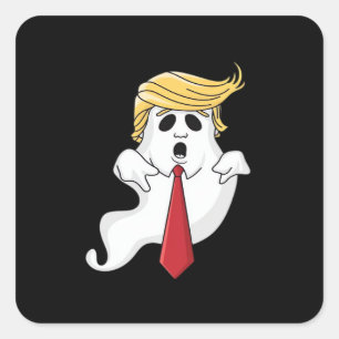 Funny For Halloween, Donald Costume Classic Square Sticker
