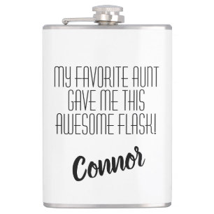 Funny for Nephew from Favourite Aunt Hip Flask