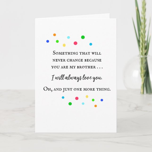  Funny for Older Brother Birthday Greeting Card (Front)