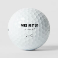 Funny FORE Better or Worse Couple Titleist