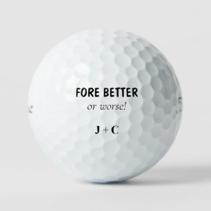  Funny FORE Better or Worse Couple Titleist Golf Balls