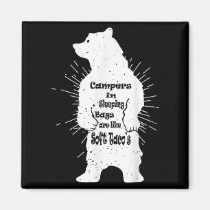 Funny Forest Bear Camping Hiking Quote Magnet