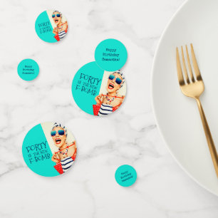 Funny Forty is the New F-Bomb Birthday Confetti