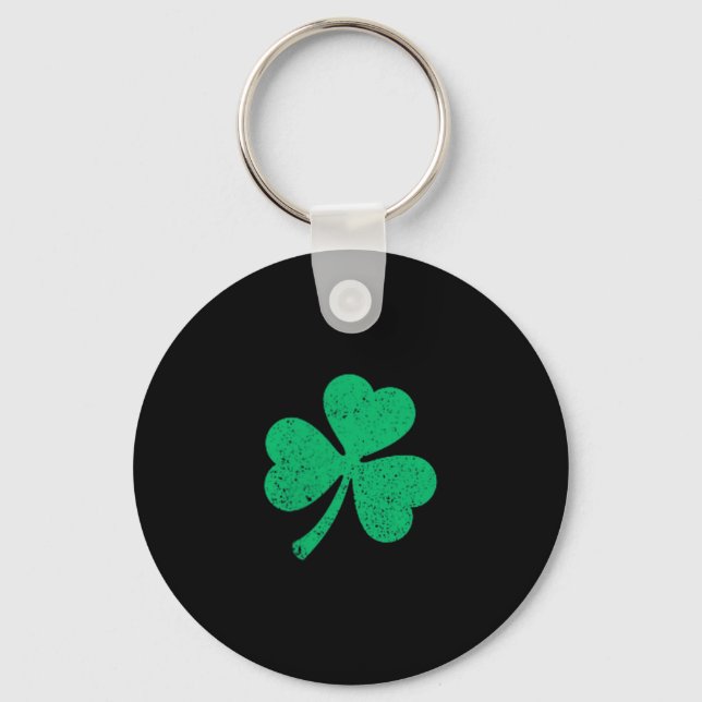 Funny Four Leaf Clover Irish Shamrock St.patricks  Keychain (Front)