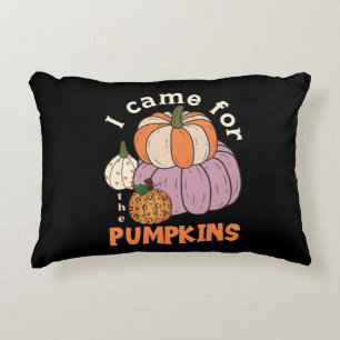 Funny Four Pumpkins Fall Accent Pillow
