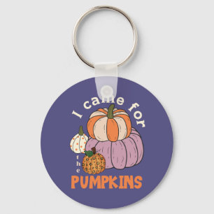 Funny Four Pumpkins Fall Keychain