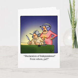 Funny Fourth Of July Humour Greeting Card