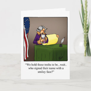 Funny Fourth Of July Humour Greeting Card