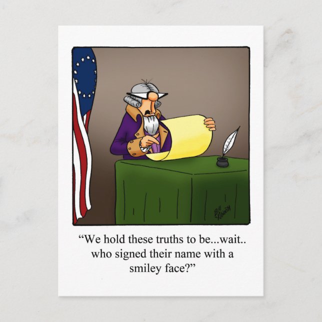 Funny Fourth Of July Postcard (Front)