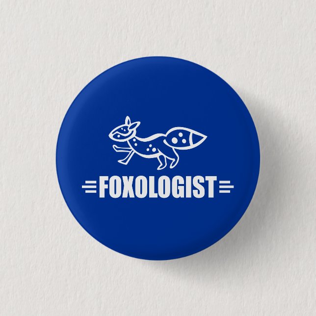 Funny Fox 1 Inch Round Button (Front)
