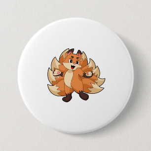 Funny Fox 3 Inch Round Button