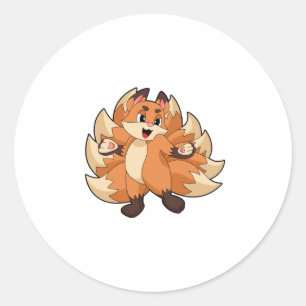 Funny Fox Classic Round Sticker