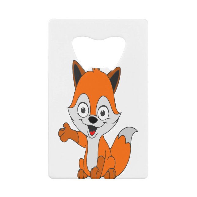 funny fox credit card bottle opener (Front)