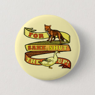 Funny Fox Duck Animal Pun 2 Inch Round Button