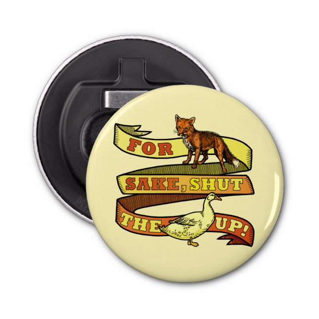Funny Fox Duck Animal Pun Bottle Opener (Front)