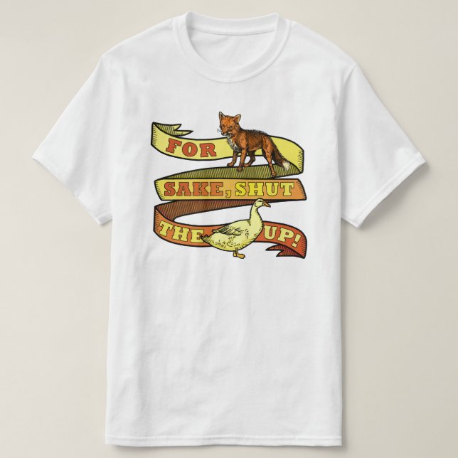 Funny Fox Duck Animal Pun T-Shirt (Design Front)