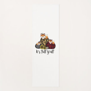 Funny Fox It's Fall Y'all Thanksgiving Animal Love Yoga Mat