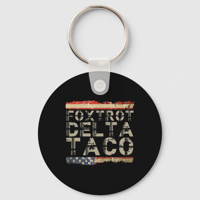 Funny Foxtrot Delta Taco3  Keychain (Front)