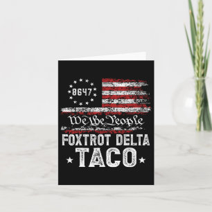 Funny Foxtrot Delta Taco Card