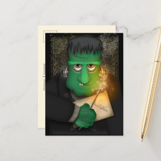 Funny Frankenstein Halloween Postcard
